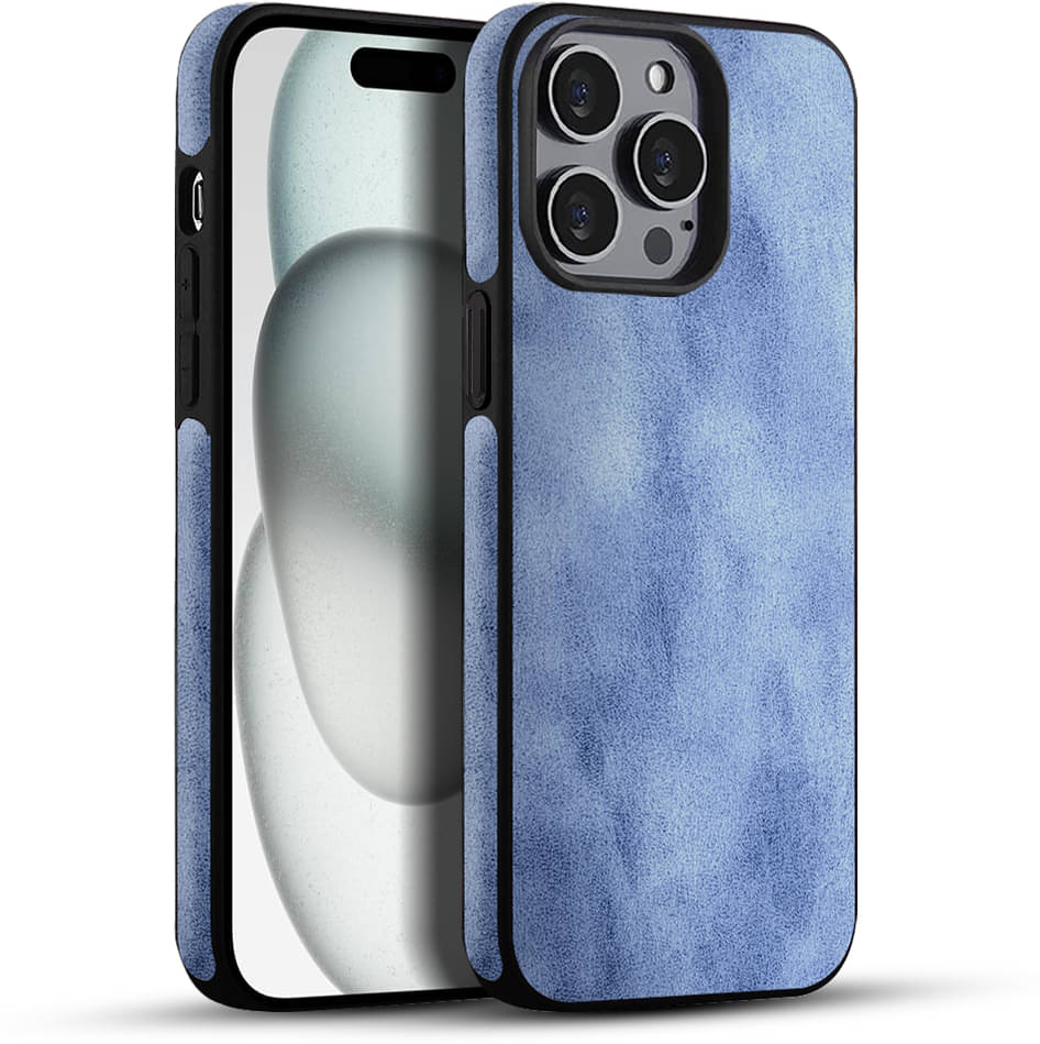     			BIG WINGS Blue Printed Back Cover Artificial Leather Compatible For Apple iPhone 15 Pro Max ( Pack of 1 )