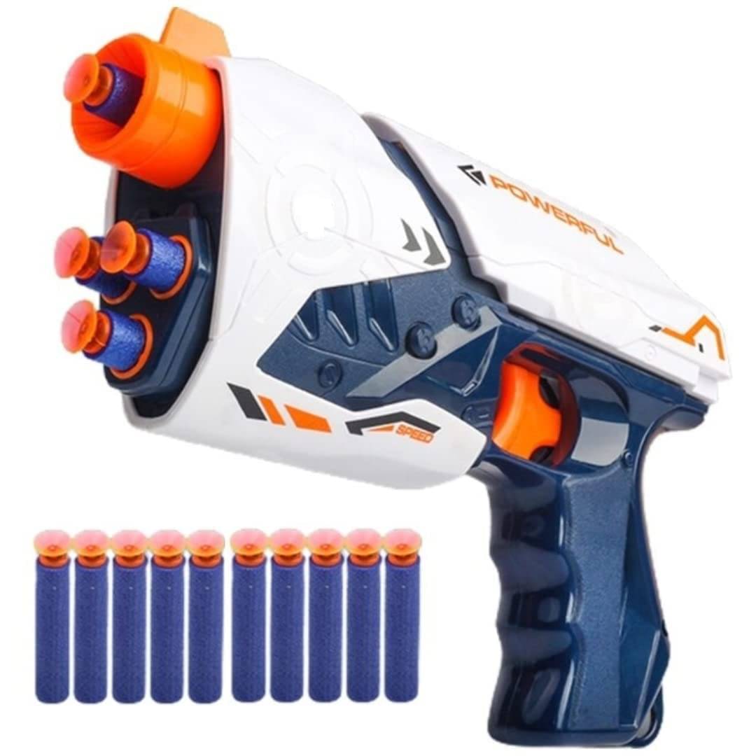     			Blaze Super Storm Soft Bullet Gun Toy with 10 Safe Soft Foam Bullets, Fun Target Shooting Battle Fight Game for Kids, Multicolor