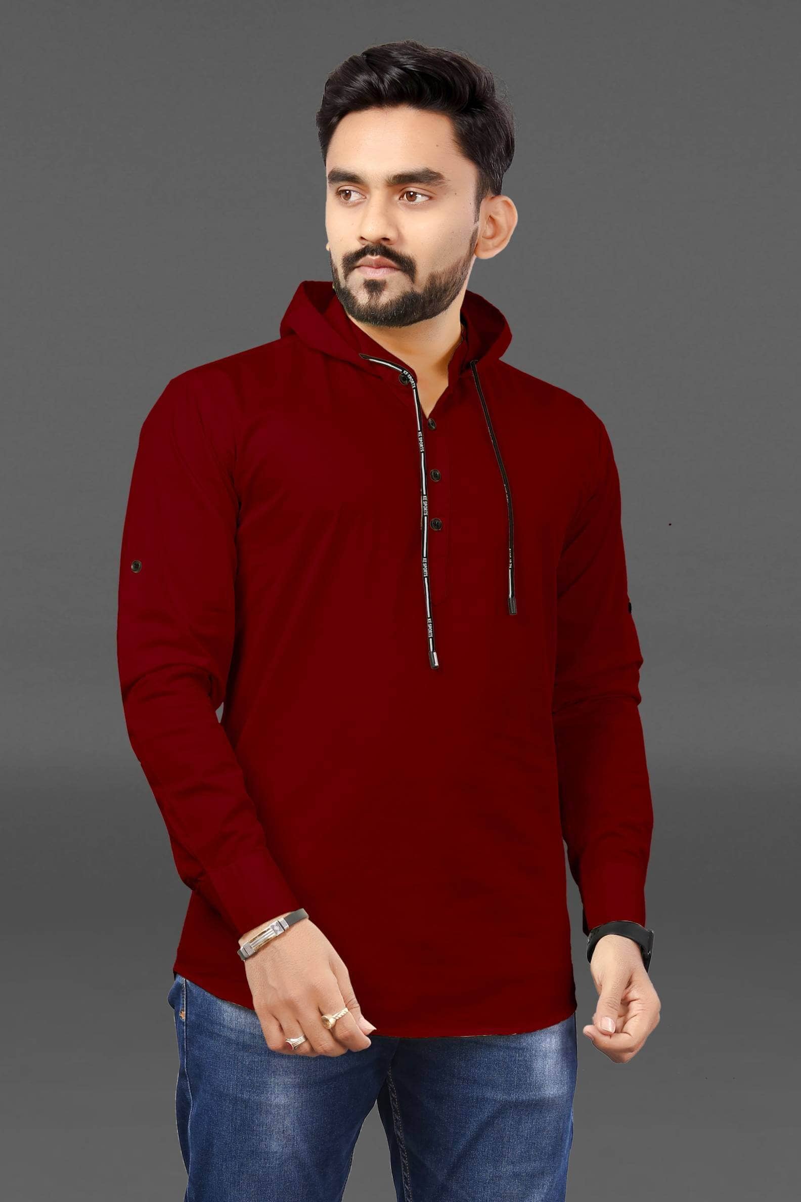 Bluedove Cotton Blend Hooded Men's Sweatshirt - White ( Pack of 1 )