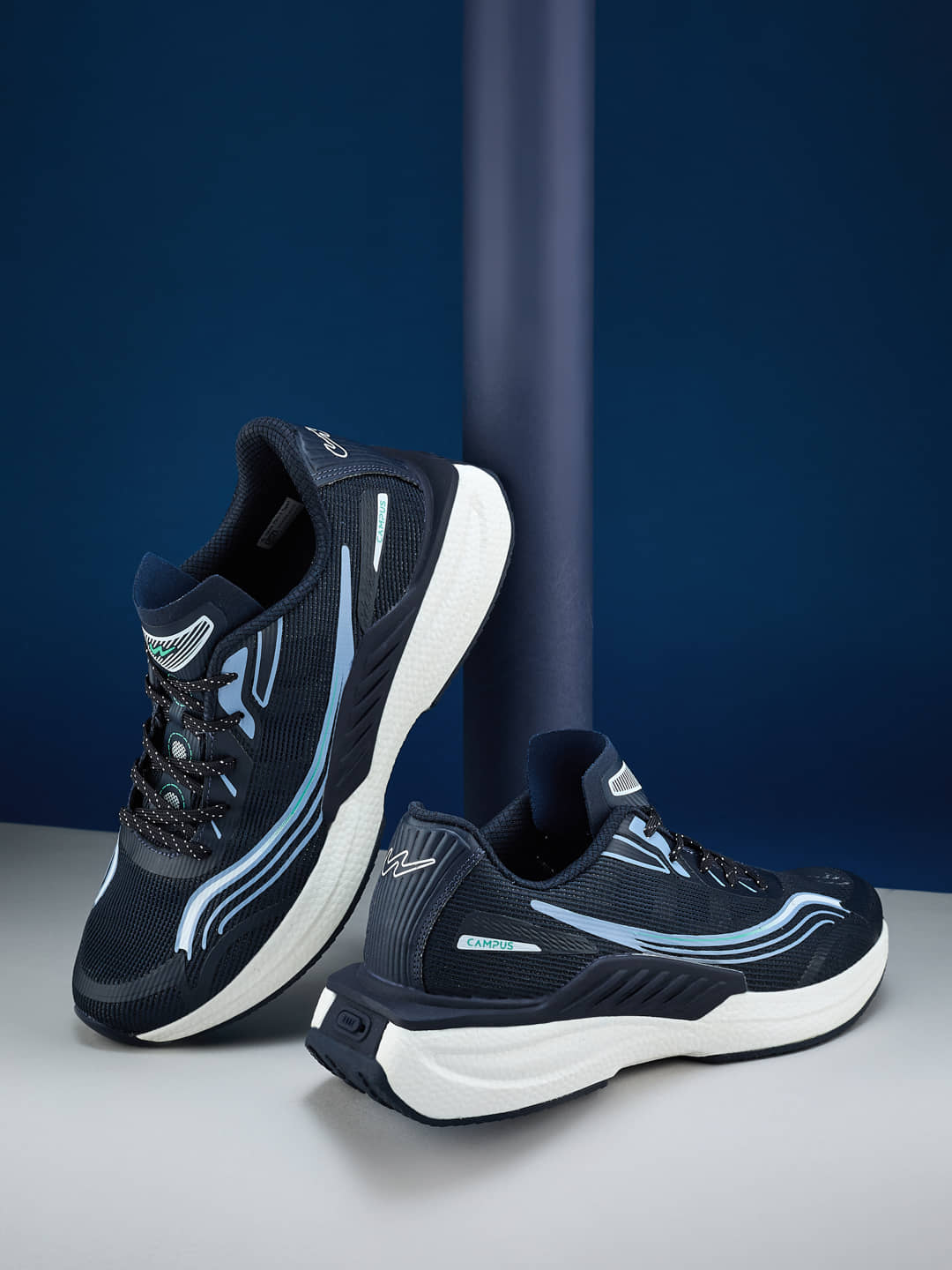 Campus CREED White Men's Sports Running Shoes