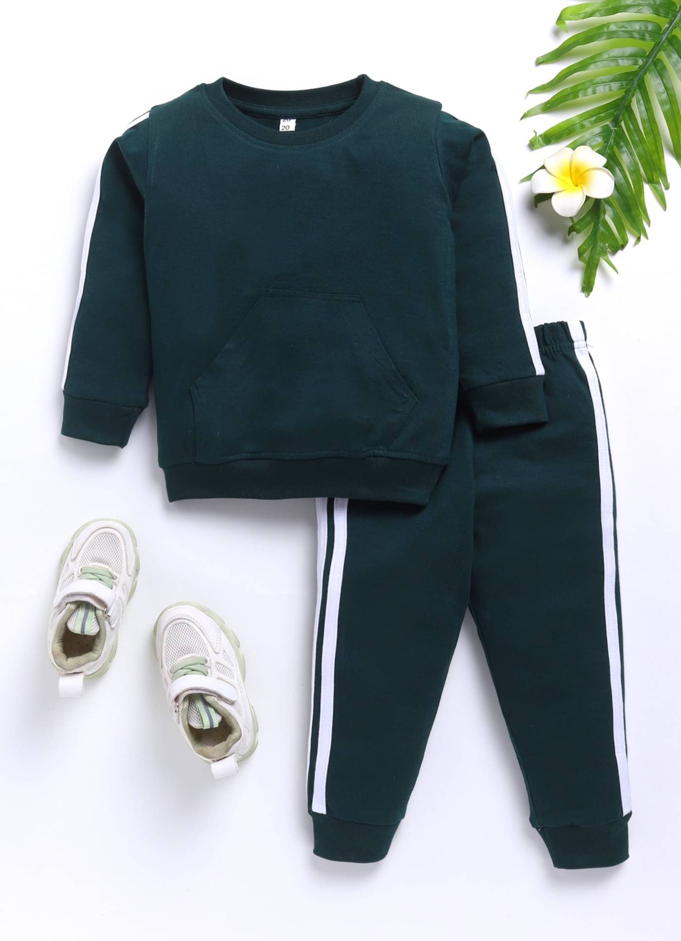 Chandrika Pack of 1 Unisex Cotton Blend Sweatshirt & Trackpant Set ( Teal ) Chandrika Pack of 1 Unisex Cotton Blend Sweatshirt & Trackpant Set ( Teal )