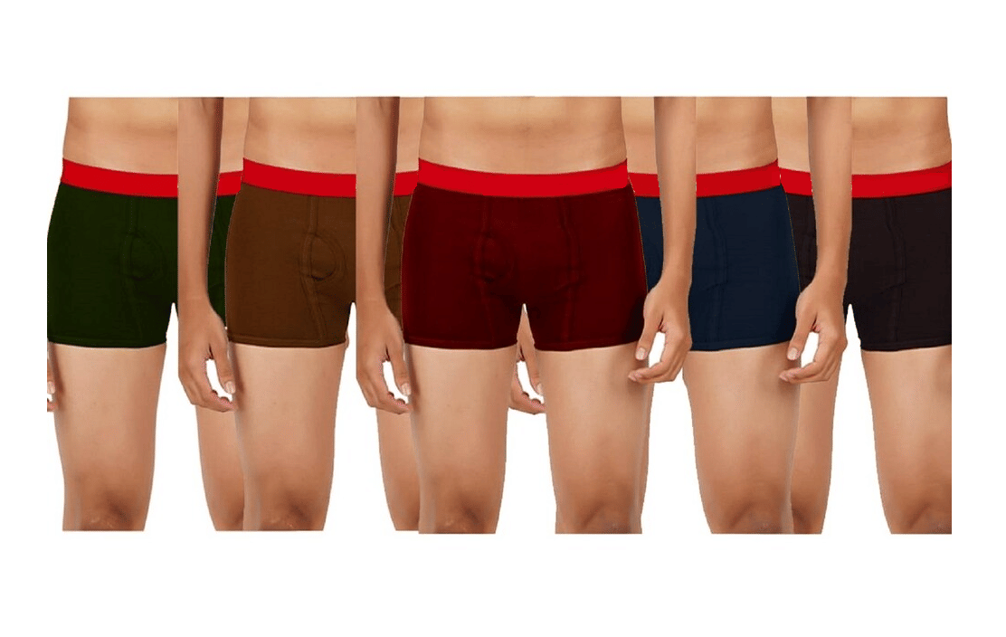     			D1 DIFFERENT ONE Pack of 5 Cotton Trunks For Men's ( Multicolor )