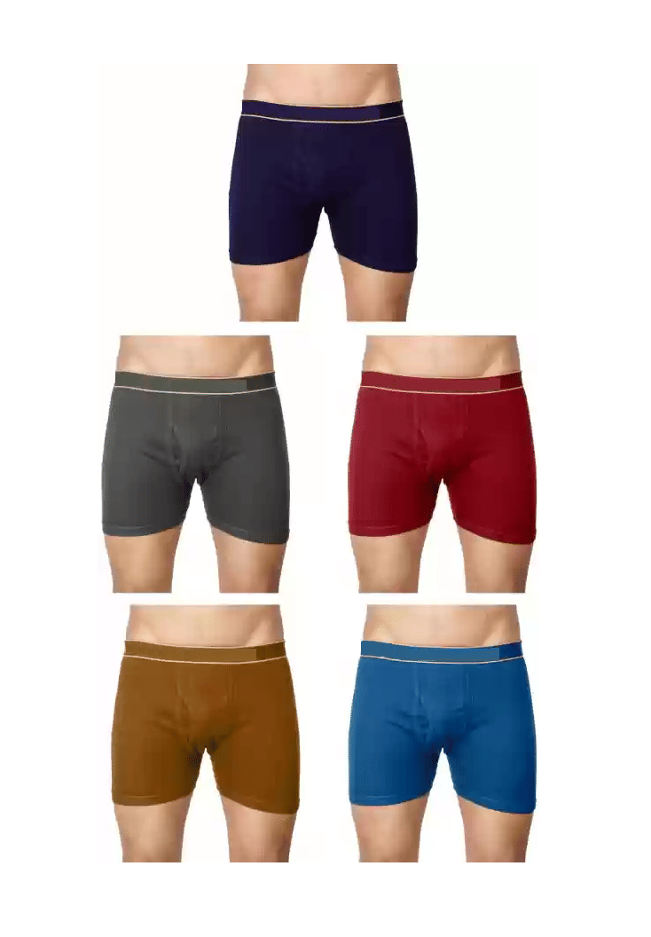     			D1 DIFFERENT ONE Pack of 5 Cotton Trunks For Men's ( Multicolor )