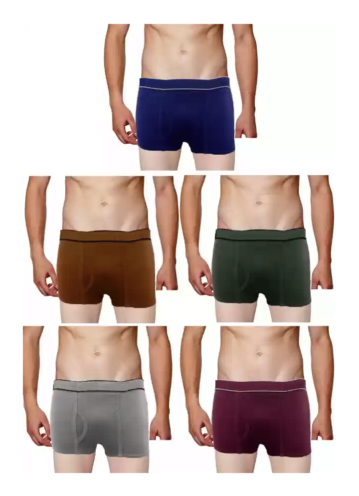 D1 DIFFERENT ONE Pack of 5 Cotton Trunks For Men's ( Multicolor ) D1 DIFFERENT ONE Pack of 5 Cotton Trunks For Men's ( Multicolor )