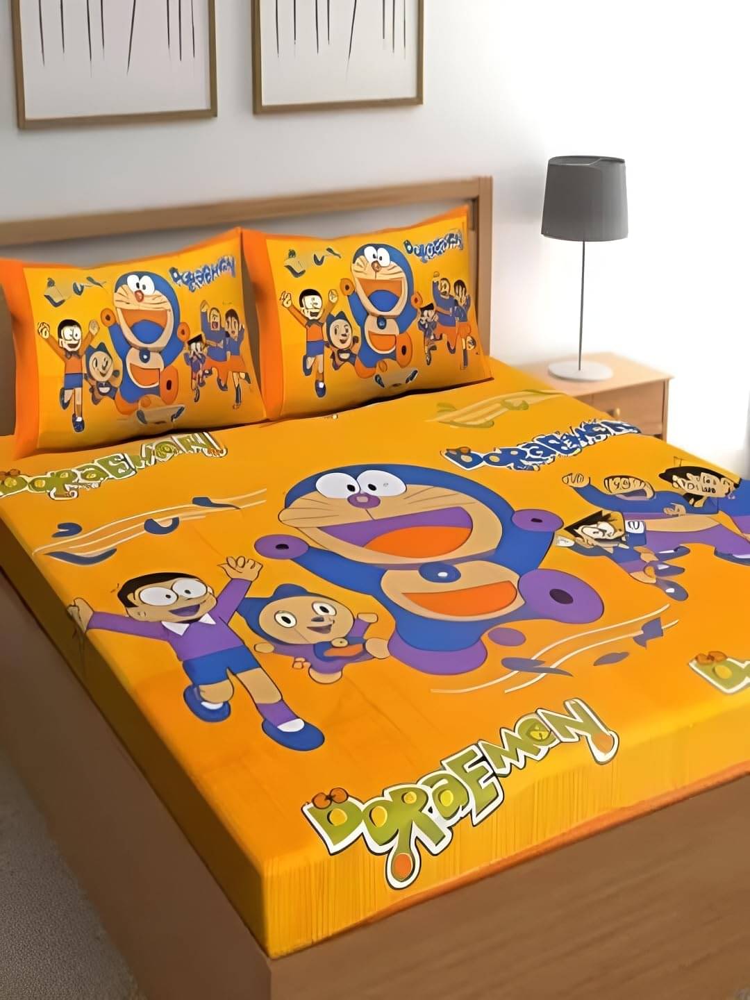 DESHBANDHU DBK Cotton 1 Double Bedsheet with 2 Pillow Covers ( Yellow ) DESHBANDHU DBK Cotton 1 Double Bedsheet with 2 Pillow Covers ( Yellow )