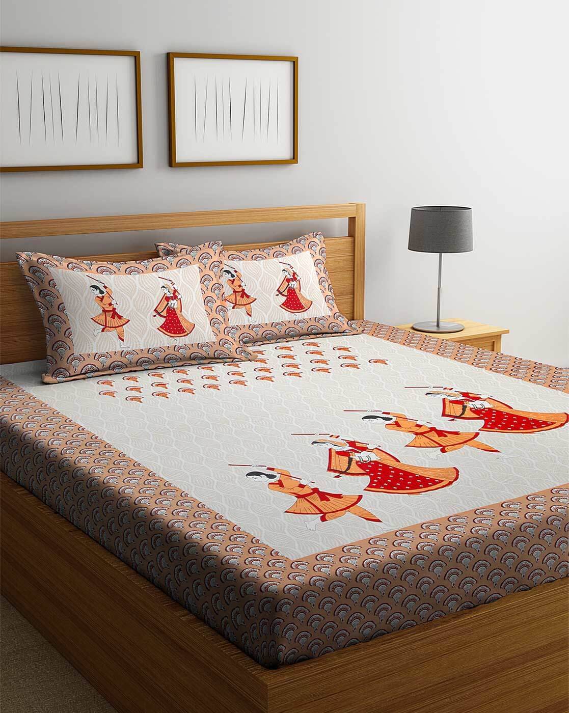 DESHBANDHU DBK Cotton 1 Double Bedsheet with 2 Pillow Covers ( Beige ) DESHBANDHU DBK Cotton 1 Double Bedsheet with 2 Pillow Covers ( Beige )