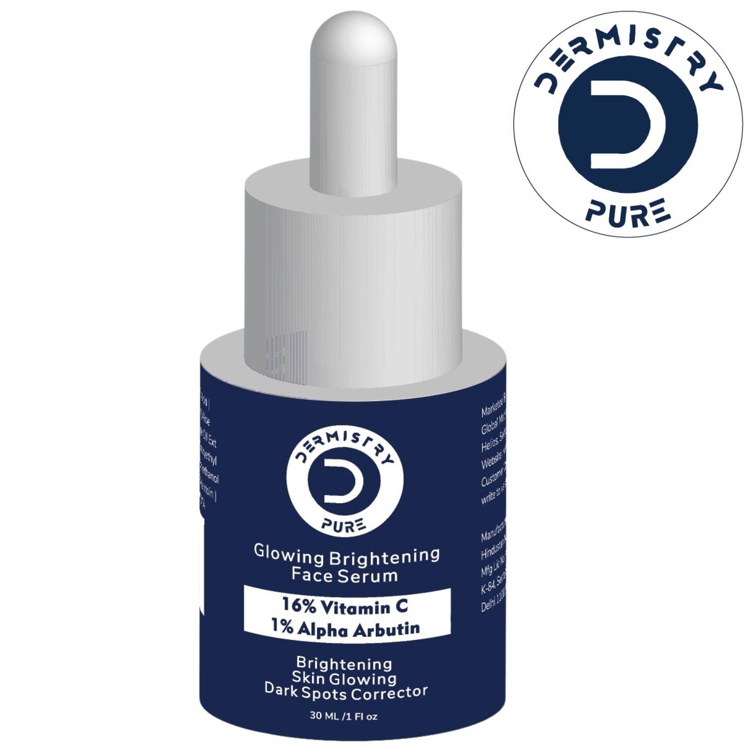 Dermistry 16% Vitamin C 1% Alpha Arbutin Skin Whitening Lightening Brightening Instant Glowing Fairness Face Serum for Removes Pigmentation Dull Skin Dark Spots Correcting Skin Radiance Sun Damage Repair-30ml Dermistry 16% Vitamin C 1% Alpha Arbutin Skin Whitening Lightening Brightening Instant Glowing Fairness Face Serum for Removes Pigmentation Dull Skin Dark Spots Correcting Skin Radiance Sun Damage Repair-30ml