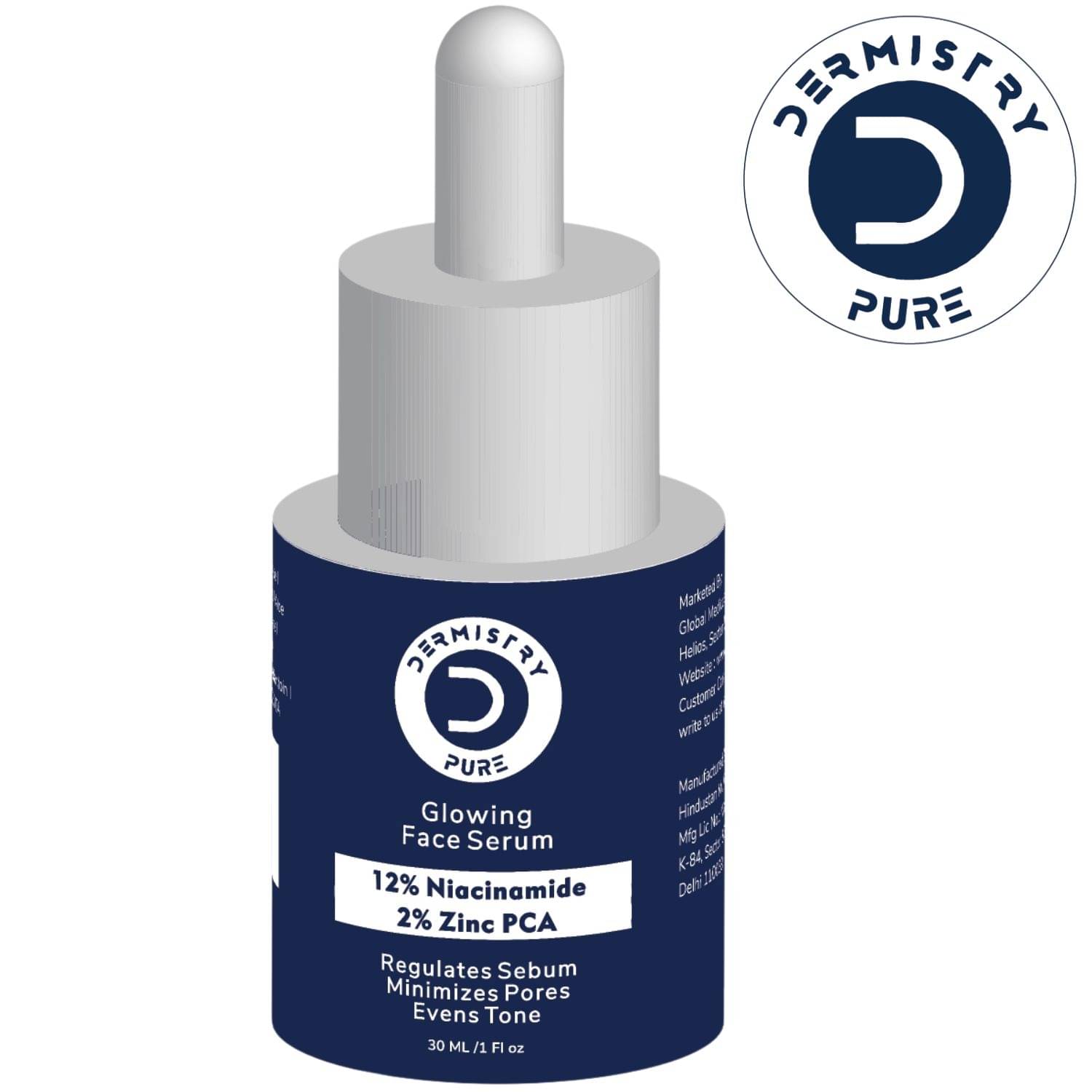 Dermistry Pure 12% Niacinamide 2% Zinc Best Face Serum Reduces Oil Controls Sebum Blemishes Minimize Pores & Evens Tone, Removes Dark Spots Skin Lightening Brightening Glowing Repair Acne Marks Scars & Pimples UV Protection -30ml Dermistry Pure 12% Niacinamide 2% Zinc Best Face Serum Reduces Oil Controls Sebum Blemishes Minimize Pores & Evens Tone, Removes Dark Spots Skin Lightening Brightening Glowing Repair Acne Marks Scars & Pimples UV Protection -30ml