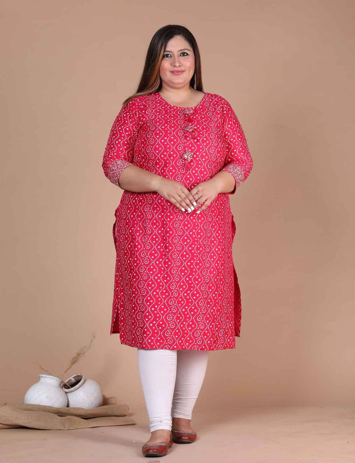 Doriyaan Pack of 1 Rayon Printed Straight Women's Kurti - ( Pink ) - Kurtis, Tunics | Buy online on ZillyBuy