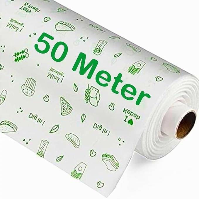     			Eclet Food WRAP Multipurpose Food Wrapping Paper | 50 Meter | Perfect Premium Food Wrapping Paper for Cooking, Baking, Packing and Serving Foods (Pack of 1)