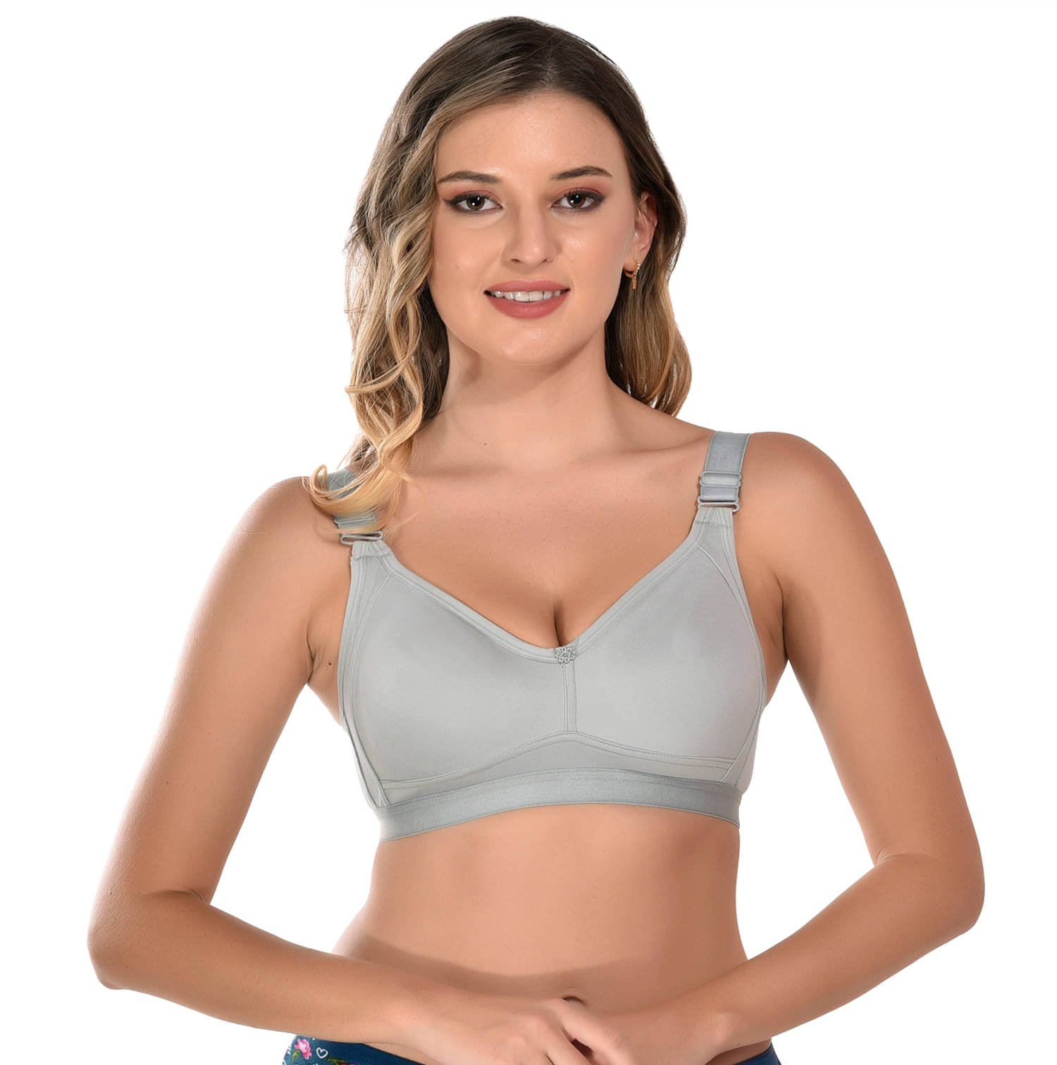 Elina Pack of 1 Cotton Non Padded Minimizer Bra For Women ( Light Grey ) Elina Pack of 1 Cotton Non Padded Minimizer Bra For Women ( Light Grey )