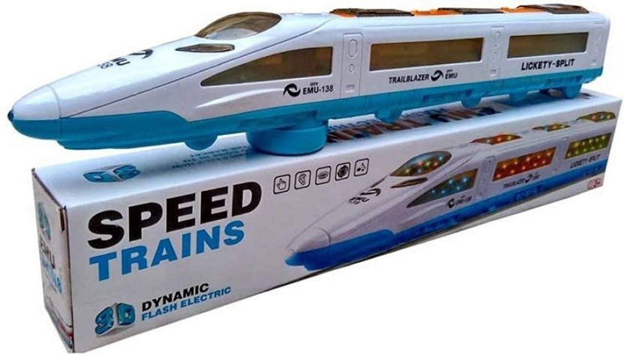    			Emu Train Toy for Kids with Music and Flash Light High Speed Train for Kids with 3D Lighting Train Toy Set