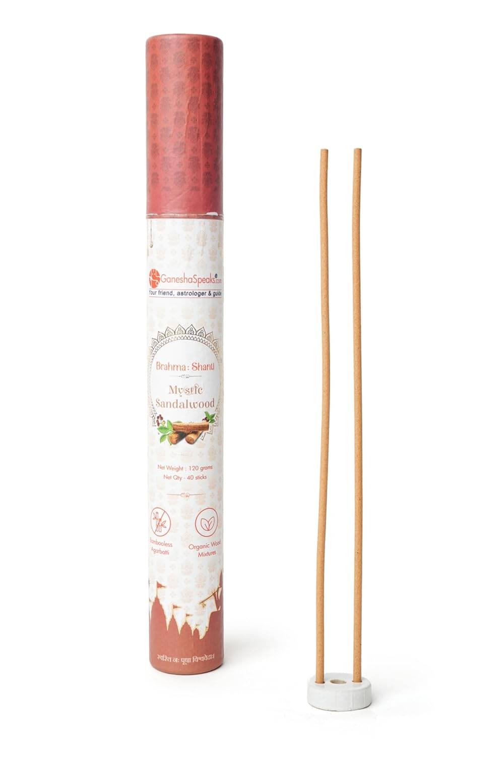     			GaneshaSpeaks.com. Incense Stick Rustic Sandalwood 120 gm ( Pack of 1 )