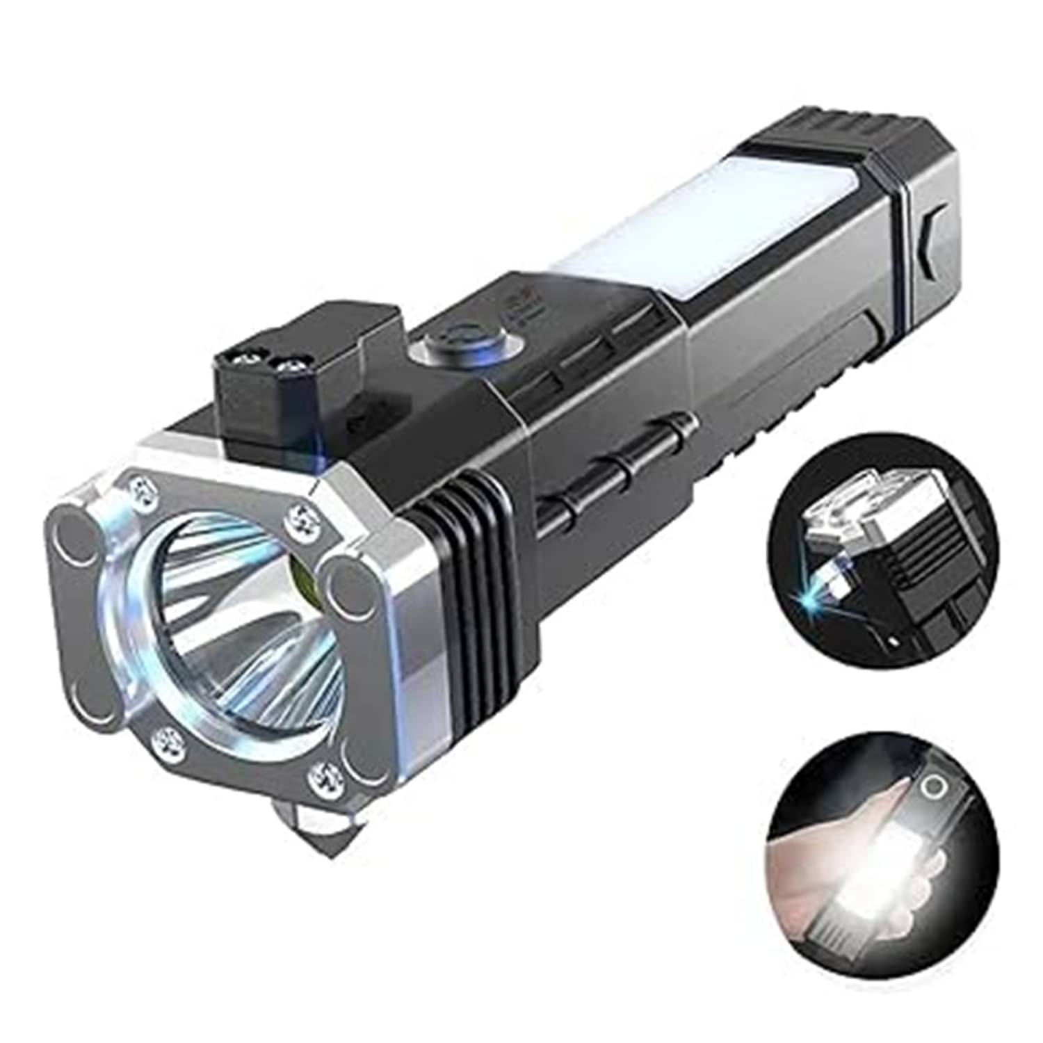     			Gjshop - 3W Rechargeable Flashlight Torch ( Pack of 1 )