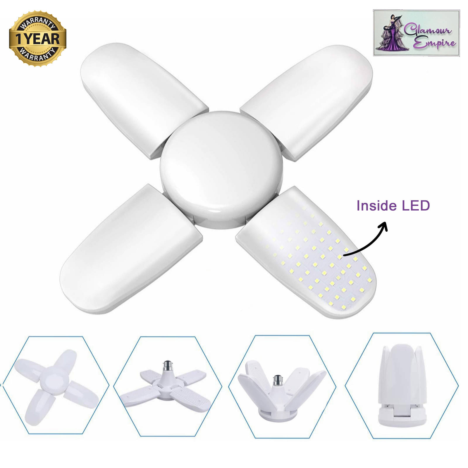     			Glamour Empire 30W Cool Day Light LED Bulb ( Single Pack )
