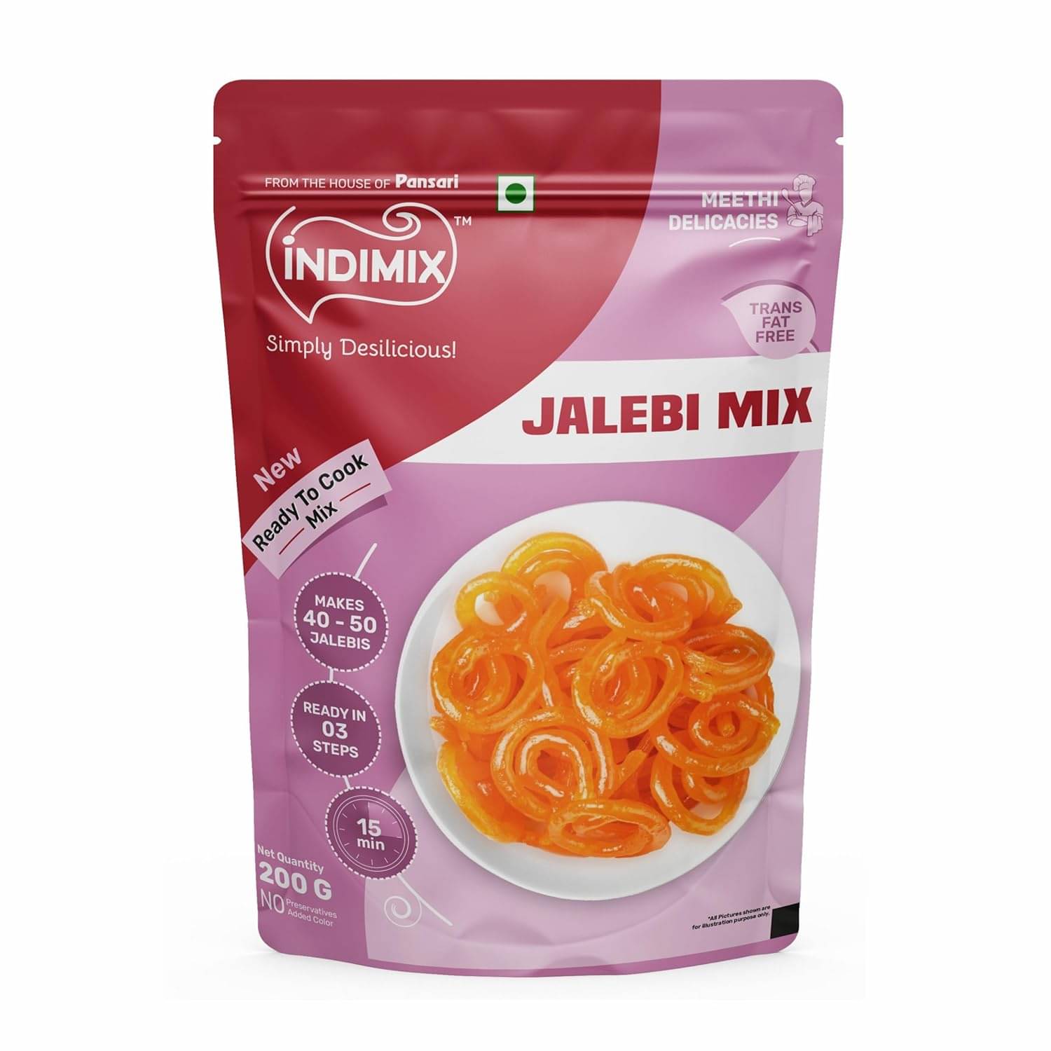 INDIMIX Ready To Cook Jalebi 200 gm INDIMIX Ready To Cook Jalebi 200 gm