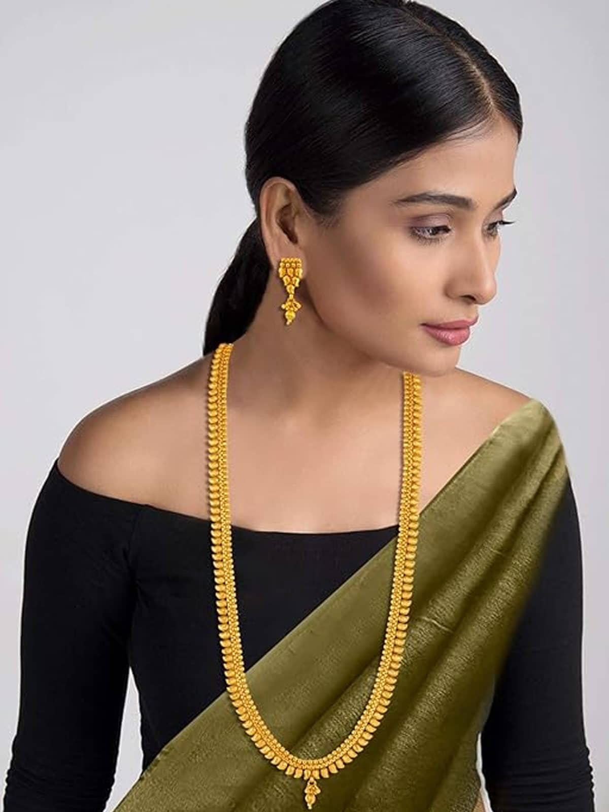 JFL - Jewellery For Less Golden Copper Necklace Set ( Pack of 1 )
