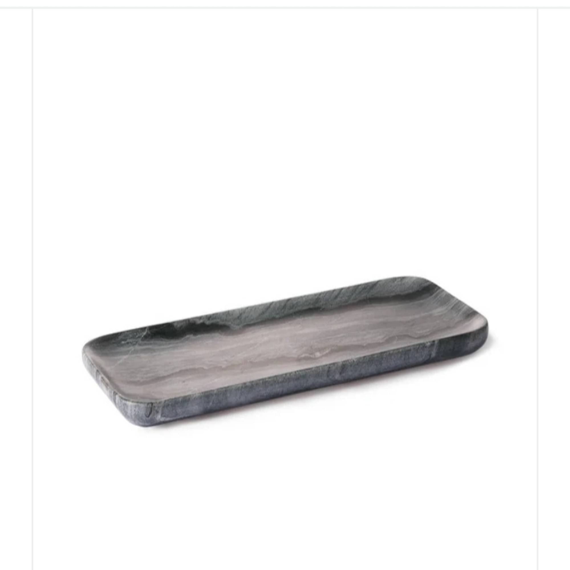 KRAFT CLOUDS 1 Pcs Earthenware Grey Tray KRAFT CLOUDS 1 Pcs Earthenware Grey Tray