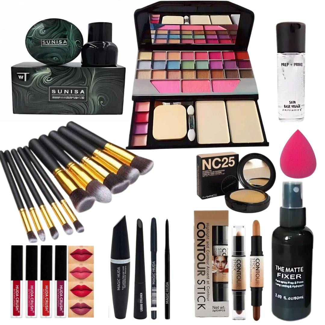     			Lenon Makeup Kit ( 6155, Foundation, Brush, Lipstick, Complete Combo )