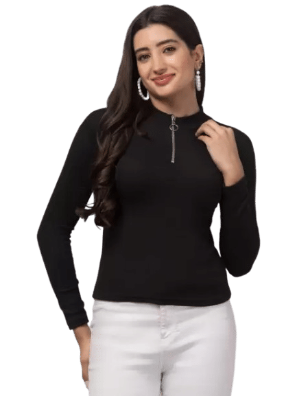 Louis Craft Women's Cotton Regular Top ( Black )     			Louis Craft Women's Cotton Regular Top ( Black )