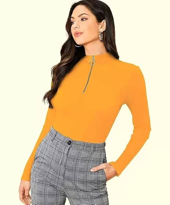     			Louis Craft Women's Cotton Regular Top ( Yellow )
