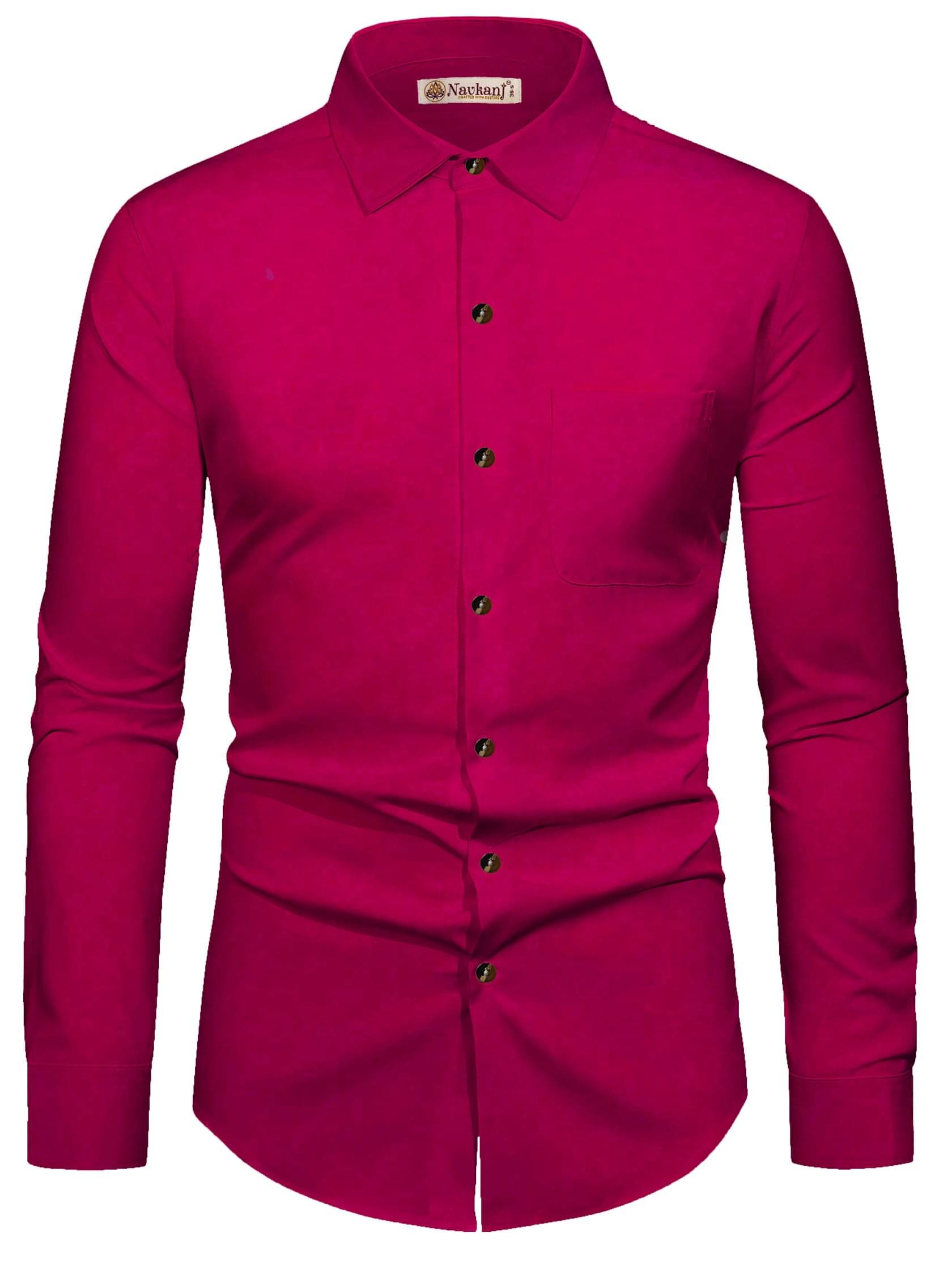     			Navkanj Cotton Slim Fit Full Sleeves Men's Formal Shirt - Pink ( Pack of 1 )