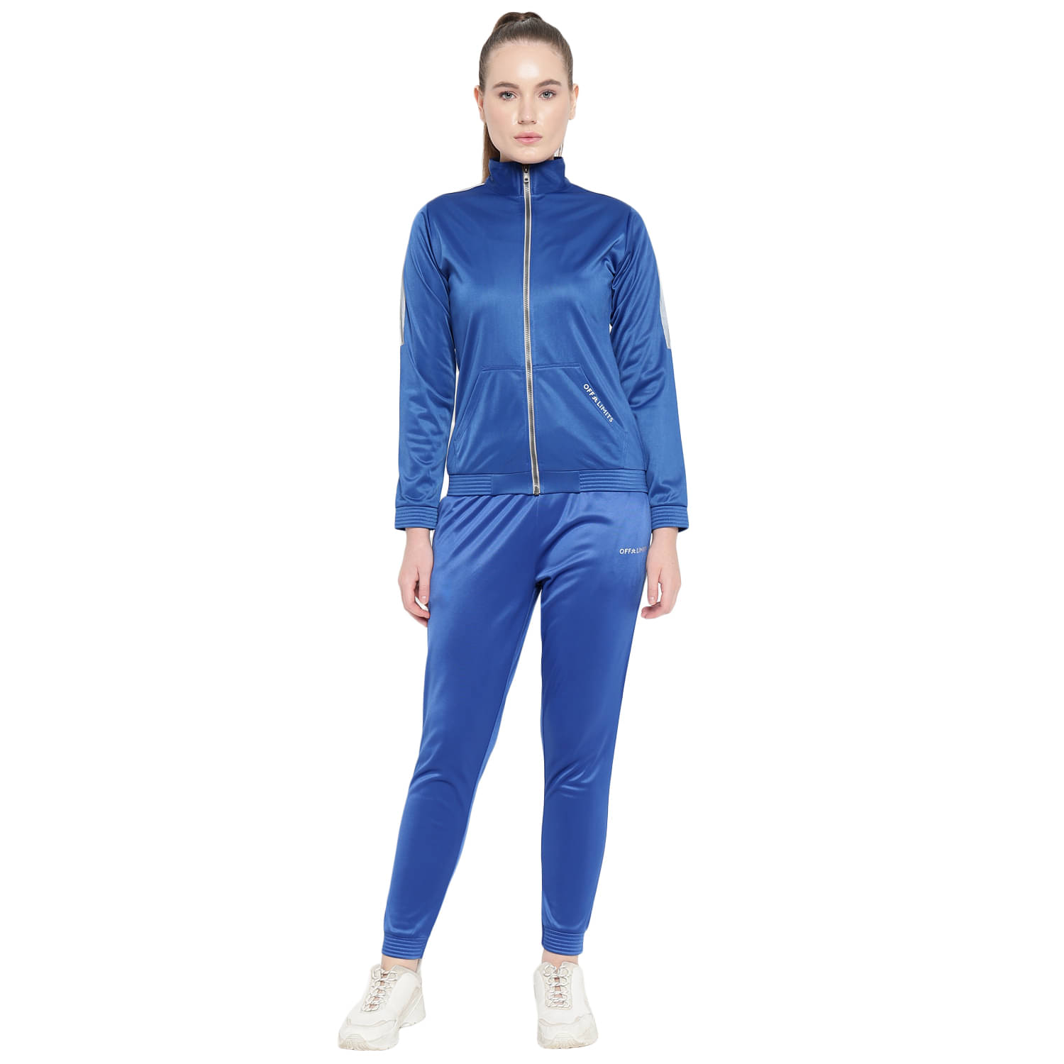     			OFF LIMITS Blue Polyester Solid Tracksuit - Pack of 1