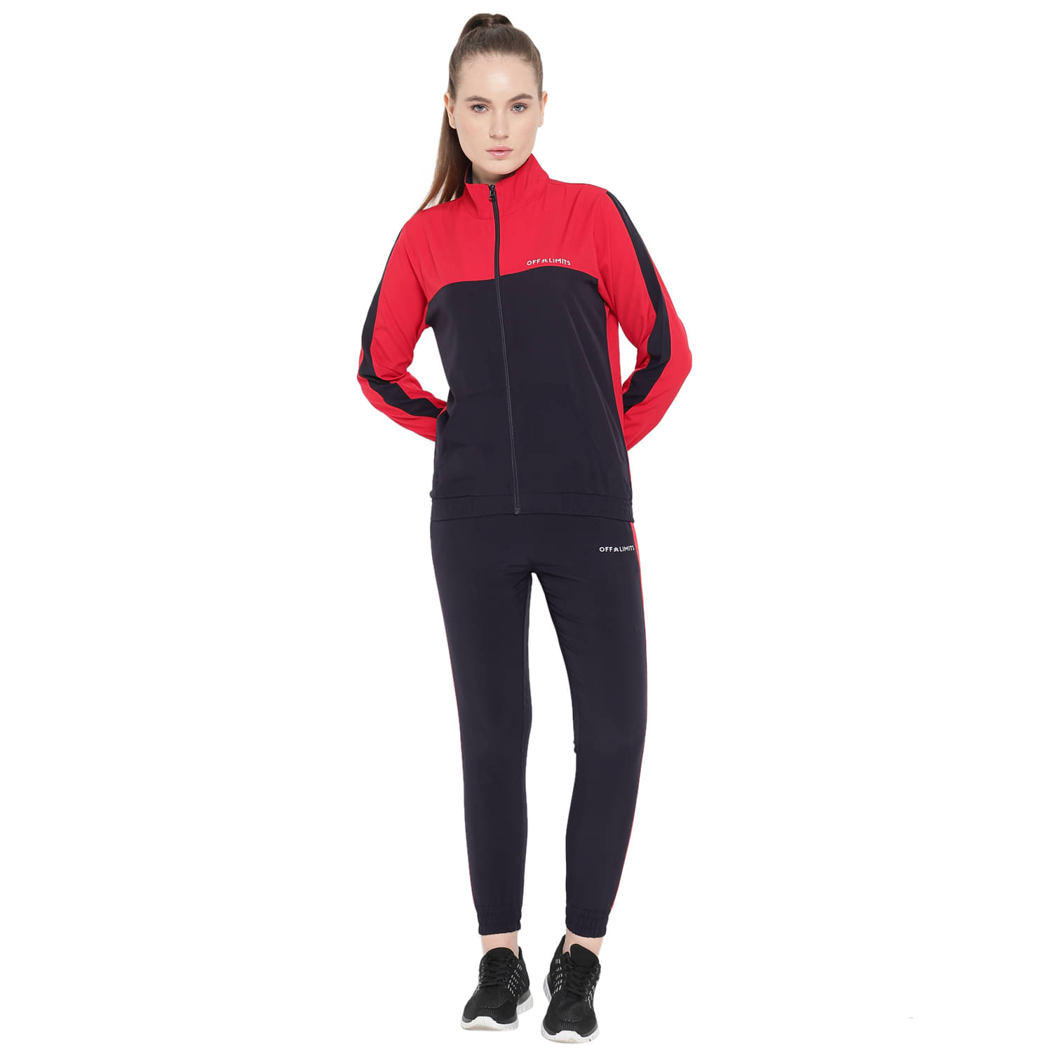     			OFF LIMITS Navy Polyester Colorblock Tracksuit - Pack of 1