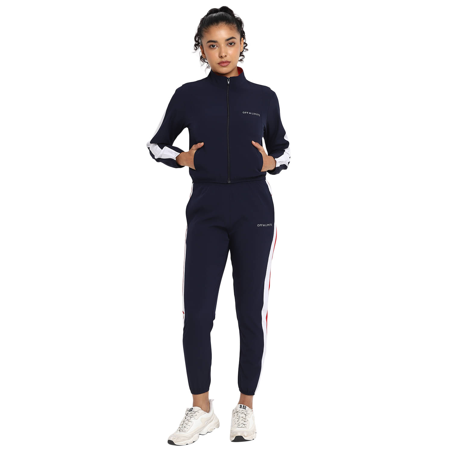     			OFF LIMITS Navy Polyester Striped Tracksuit - Pack of 1