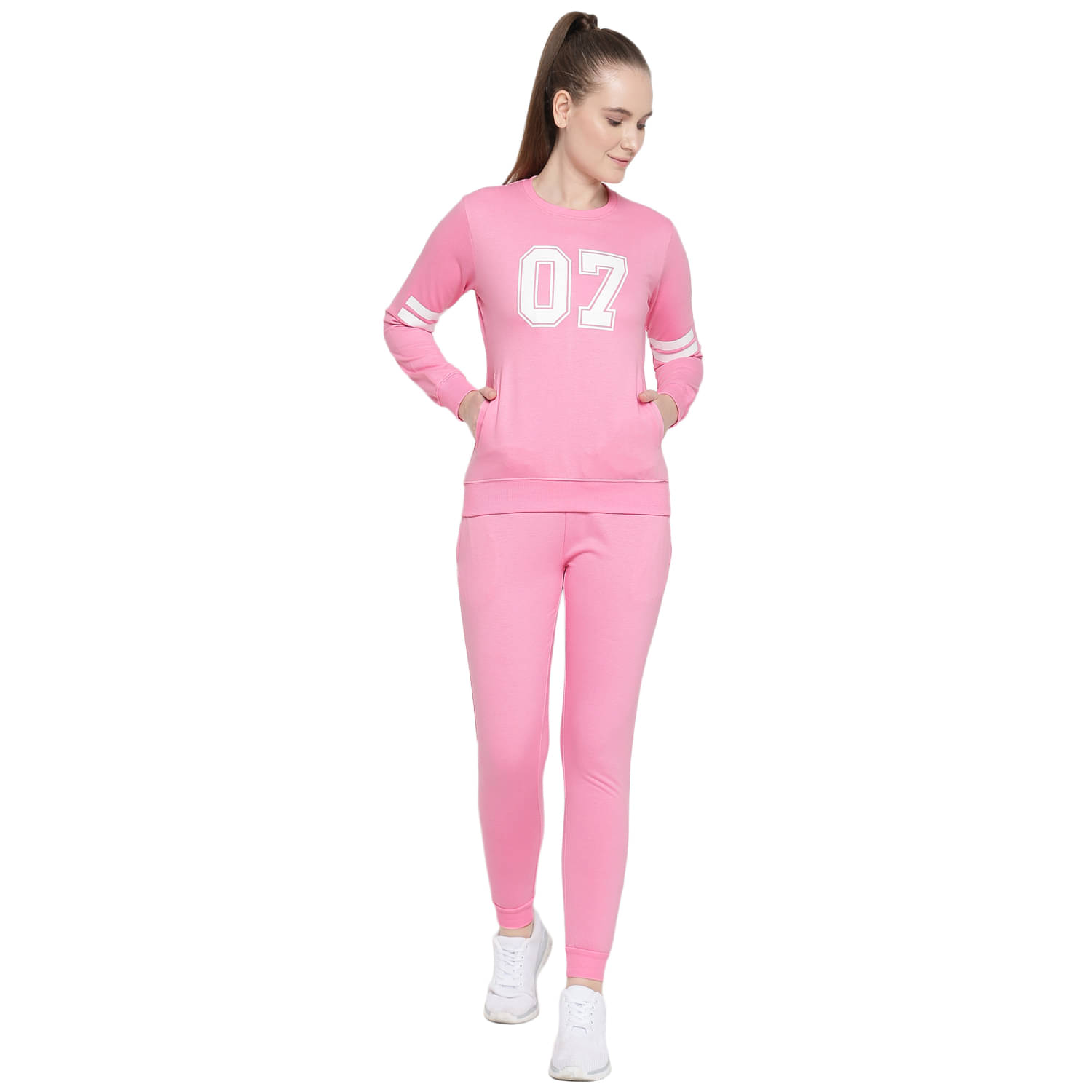     			OFF LIMITS Pink Polyester Printed Tracksuit - Pack of 1