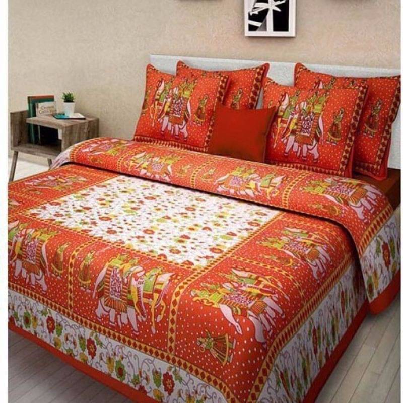 PETROSOLY Cotton 1 Double Bedsheet with 2 Pillow Covers ( Red ) PETROSOLY Cotton 1 Double Bedsheet with 2 Pillow Covers ( Red )