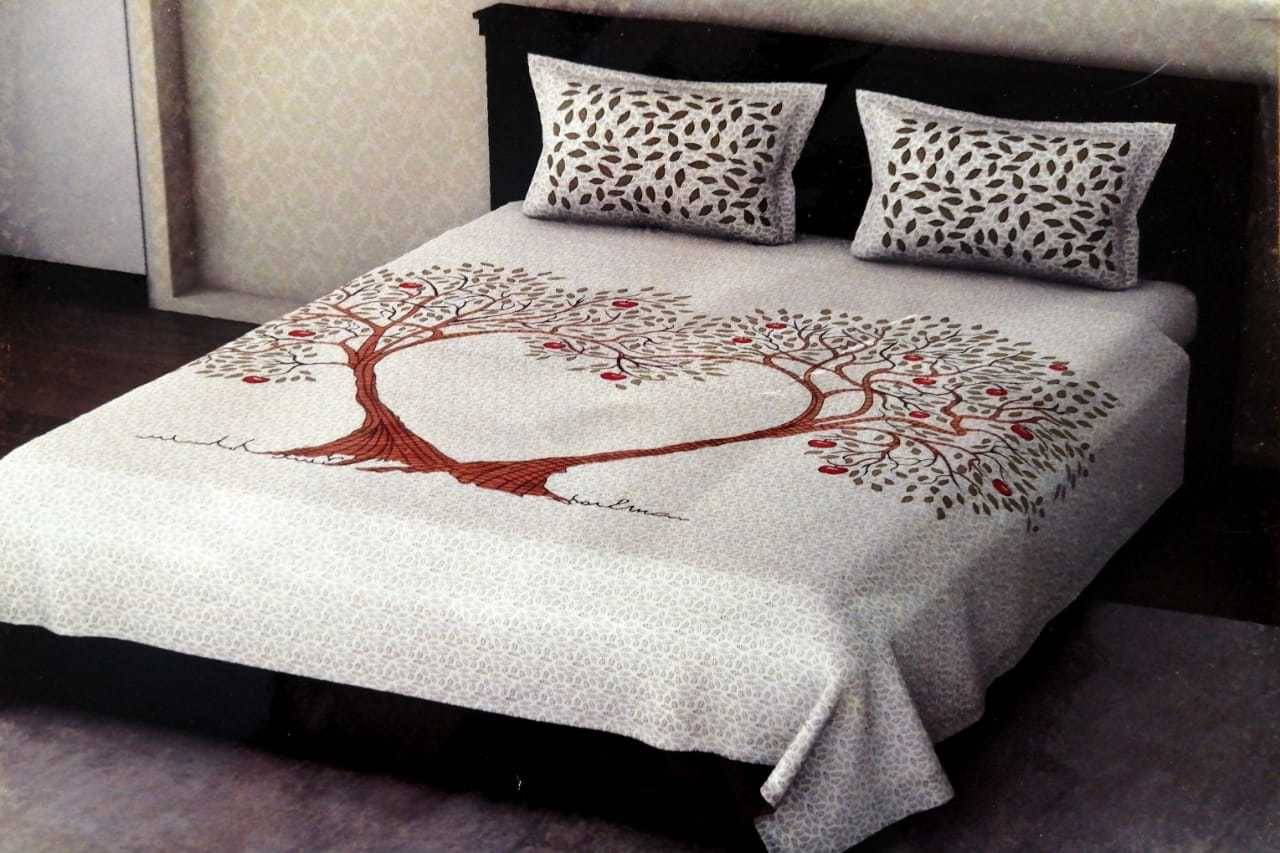     			PETROSOLY Cotton 1 Double King Bedsheet with 2 Pillow Covers ( White )