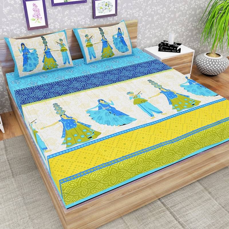 PETROSOLY Cotton 1 Double Queen Bedsheet with 2 Pillow Covers ( Green ) PETROSOLY Cotton 1 Double Queen Bedsheet with 2 Pillow Covers ( Green )
