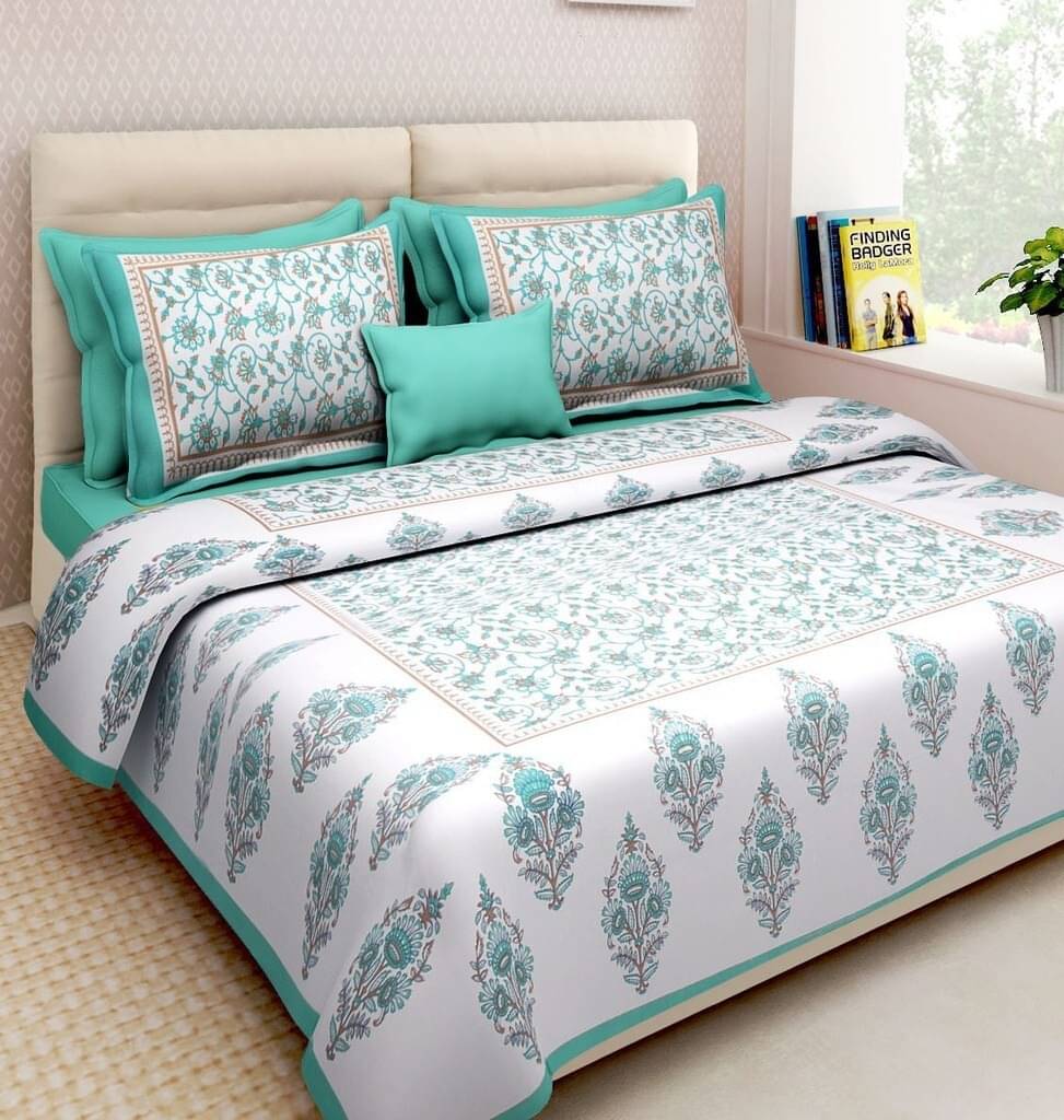     			PETROSOLY Cotton 1 Double Queen Bedsheet with 2 Pillow Covers ( White )