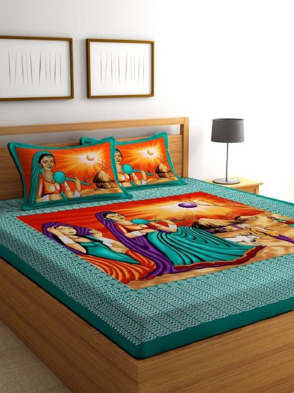 PETROSOLY Cotton 1 Double Queen Bedsheet with 2 Pillow Covers ( Green )     			PETROSOLY Cotton 1 Double Queen Bedsheet with 2 Pillow Covers ( Green )