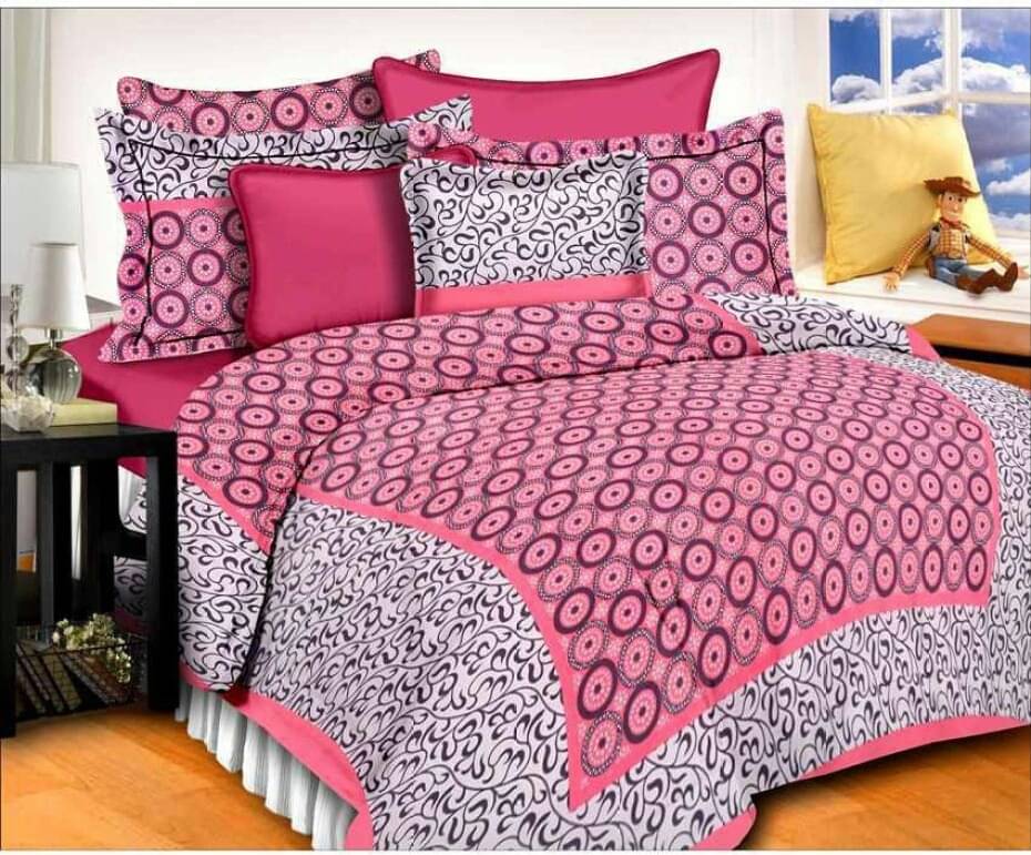     			PETROSOLY Cotton 1 Double Queen Bedsheet with 2 Pillow Covers ( Red )