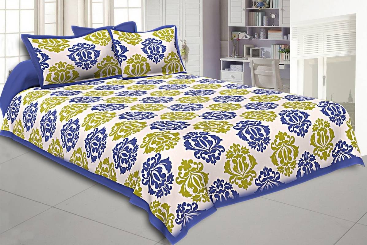     			PETROSOLY Cotton 1 Double Queen Bedsheet with 2 Pillow Covers ( Multicolor )