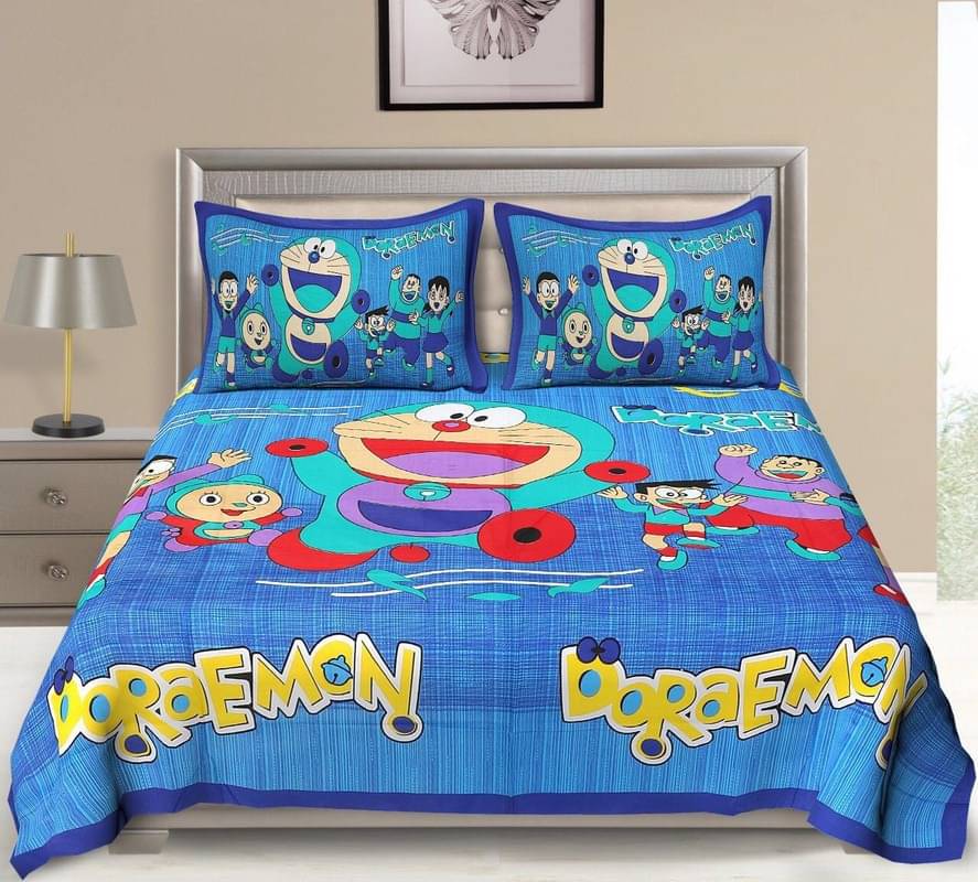 PETROSOLY Cotton 1 Double Queen Bedsheet with 2 Pillow Covers ( Blue ) PETROSOLY Cotton 1 Double Queen Bedsheet with 2 Pillow Covers ( Blue )
