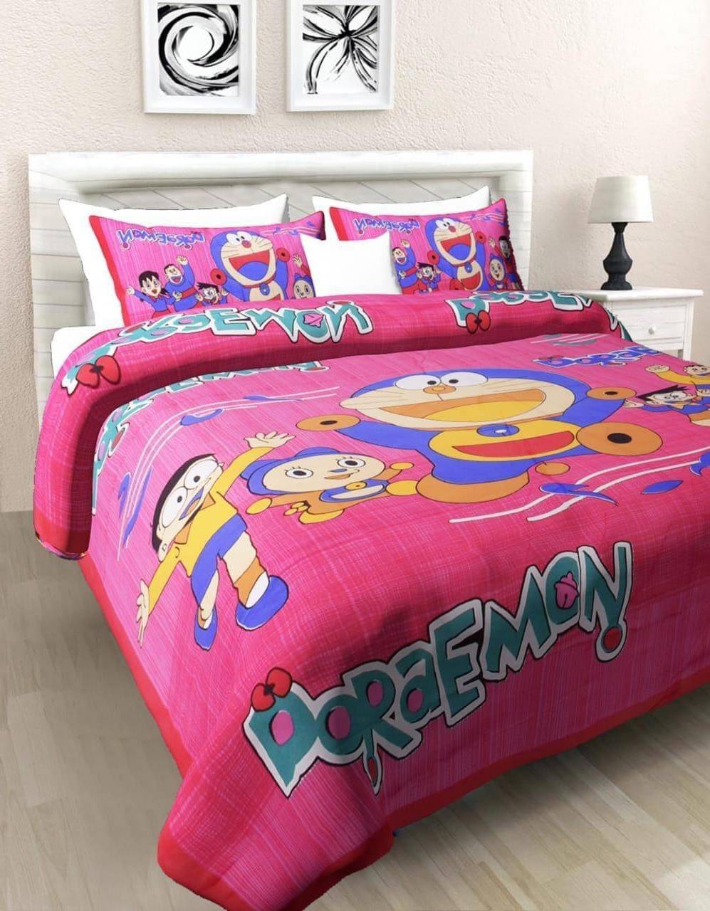 PETROSOLY Cotton 1 Double Queen Bedsheet with 2 Pillow Covers ( Pink )     			PETROSOLY Cotton 1 Double Queen Bedsheet with 2 Pillow Covers ( Pink )