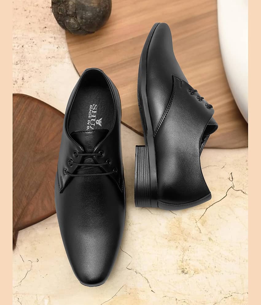 SHUAN Black Men's Derby Formal Shoes - Formal Shoes | Buy online on ZillyBuy