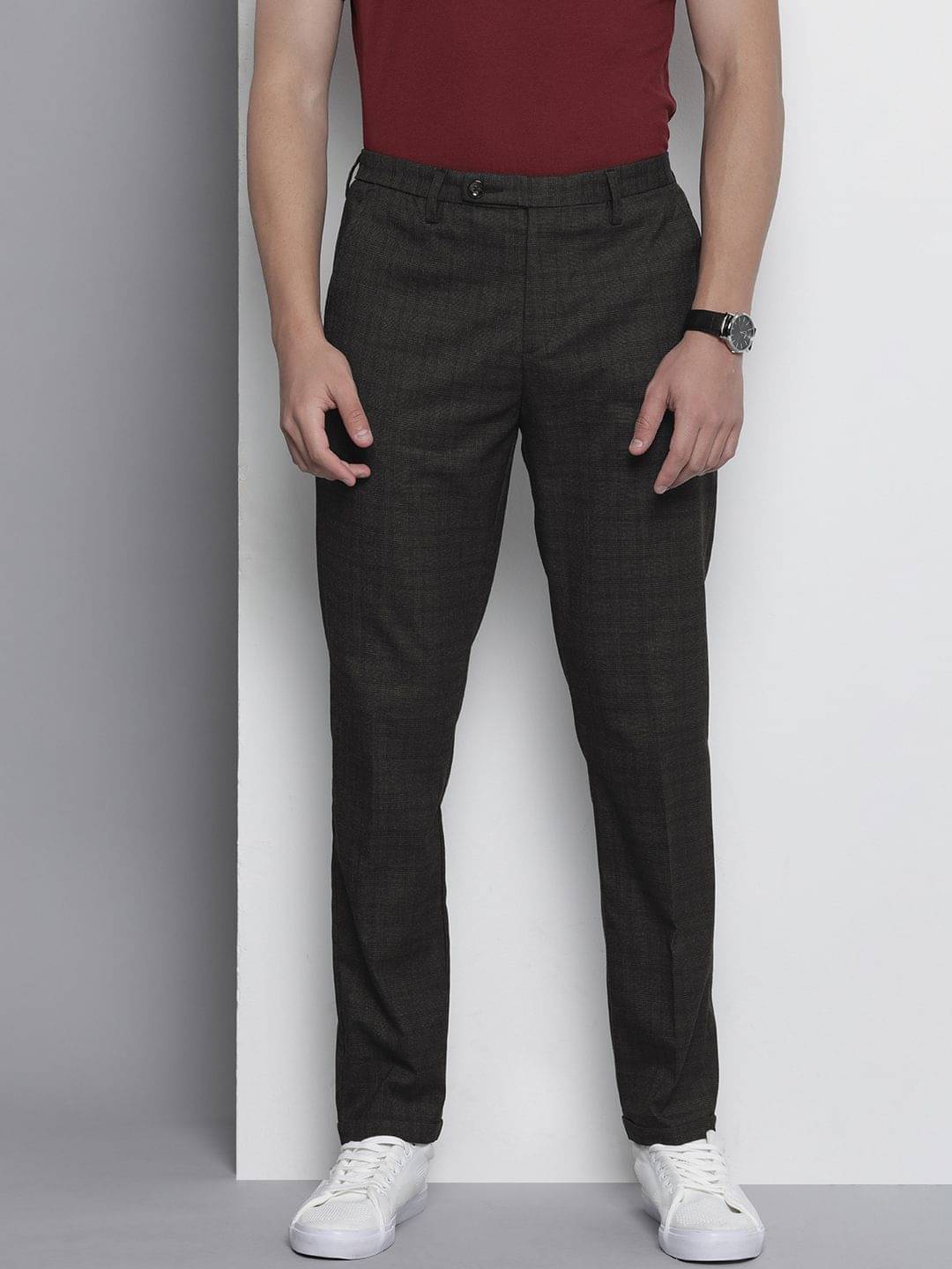     			The Indian Garage Co. Regular Flat Men's Chinos - Black ( Pack of 1 )