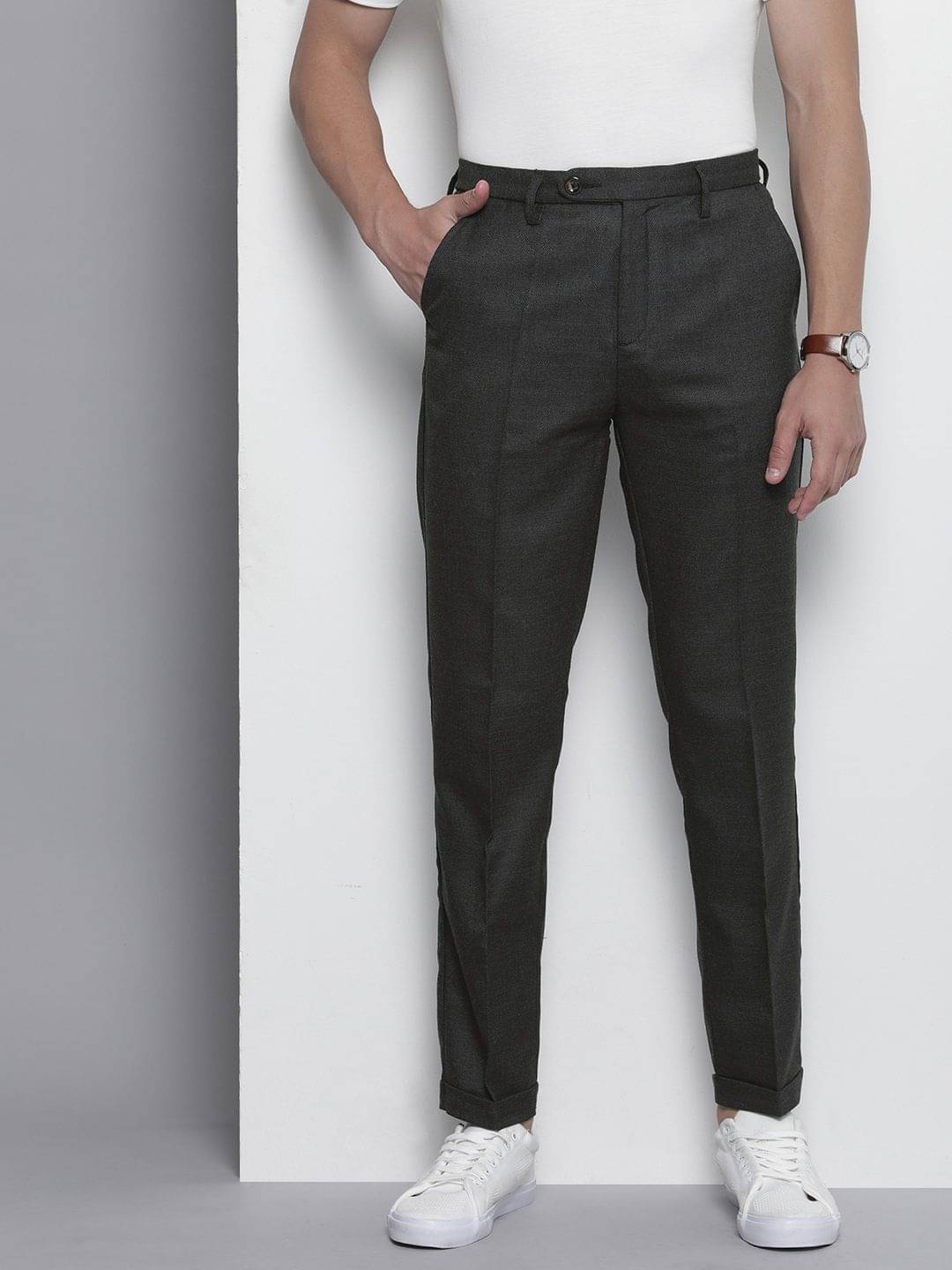     			The Indian Garage Co. Regular Flat Men's Chinos - Light Grey ( Pack of 1 )