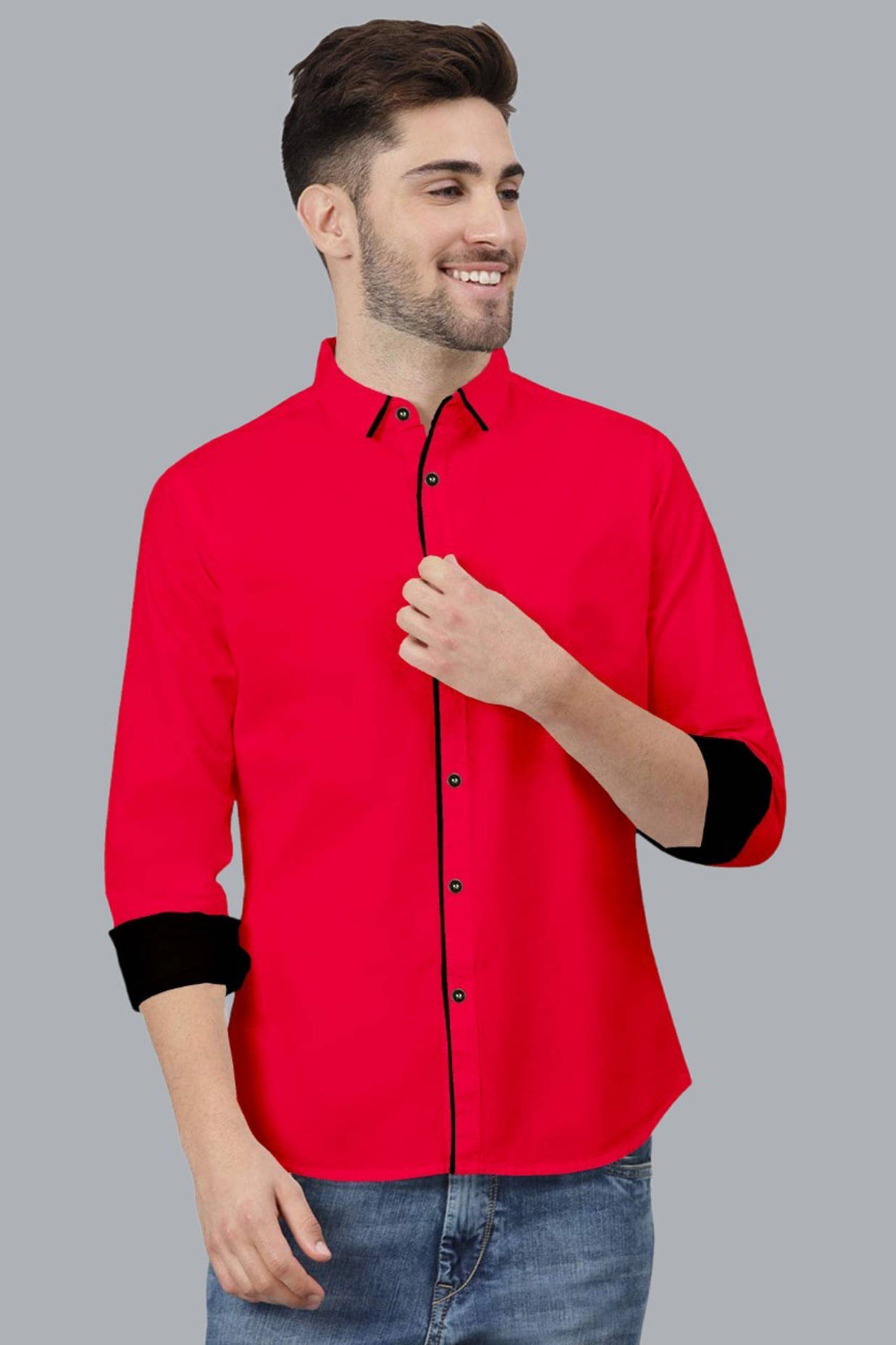 VTEXX Cotton Blend Regular Fit Solids Full Sleeves Men's Casual Shirt - Pink ( Pack of 1 ) VTEXX Cotton Blend Regular Fit Solids Full Sleeves Men's Casual Shirt - Pink ( Pack of 1 )