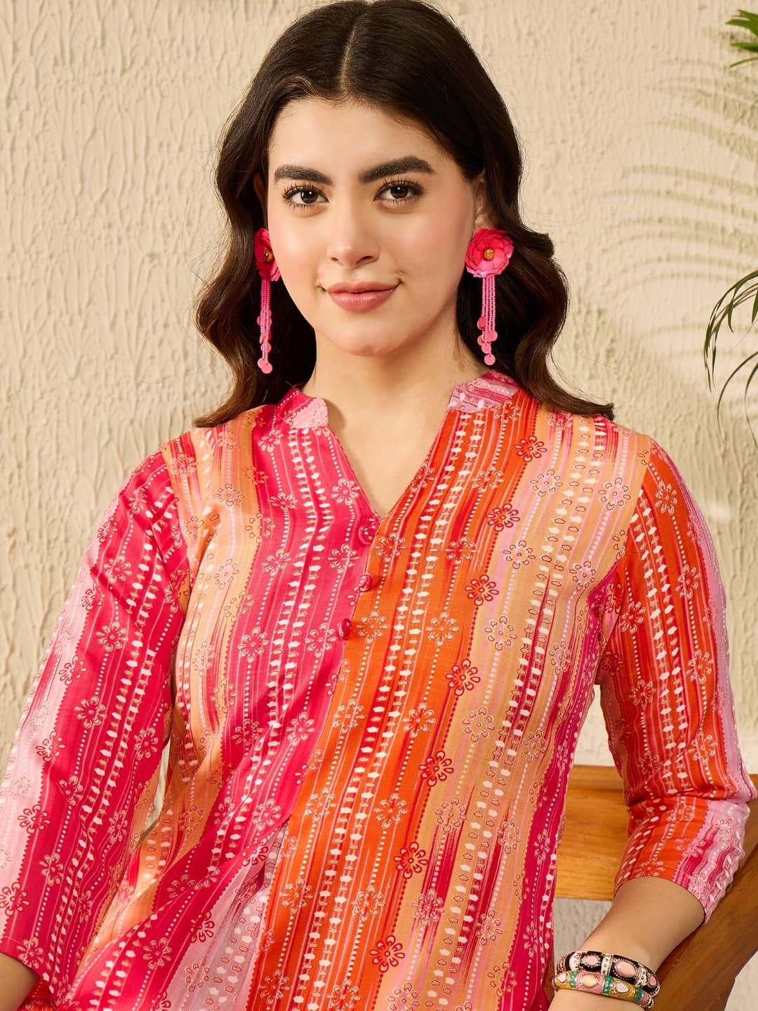 Vaamsi Women's Rayon Tunic ( Orange )