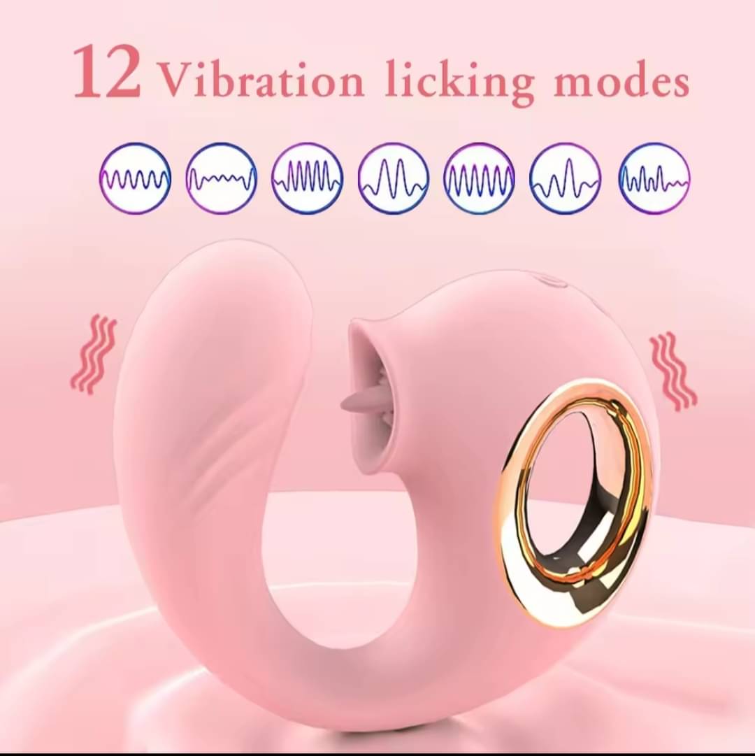     			Vibrations Tongue Shaped Design Portable Manual Massager