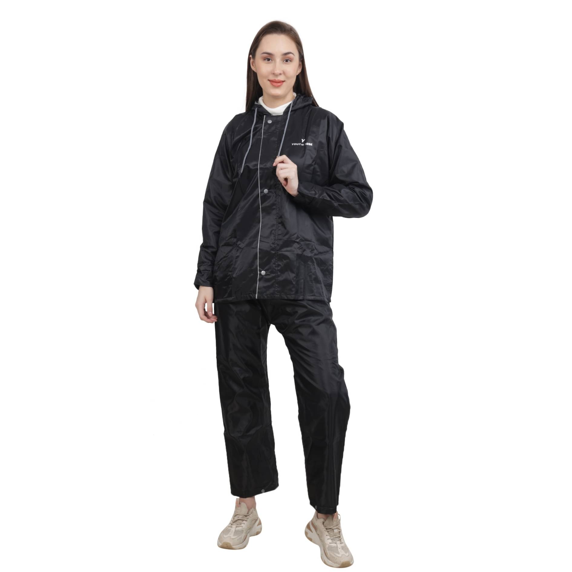     			YOUTH ROBE Raincoat Set - Black