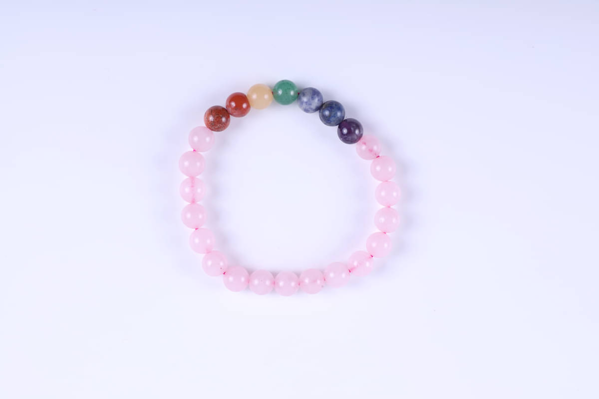     			Yogii 7 Chakra Rose Quartz Bracelet (Pack of 1)