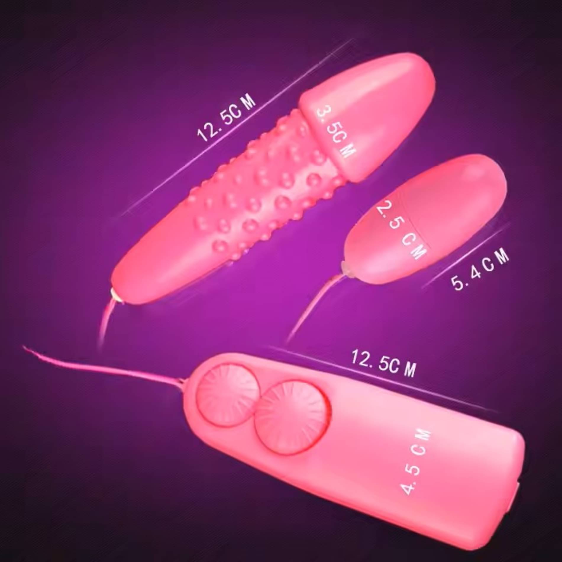     			crazynyt DUAL EGG VIBRATOR Portable Manual Massager