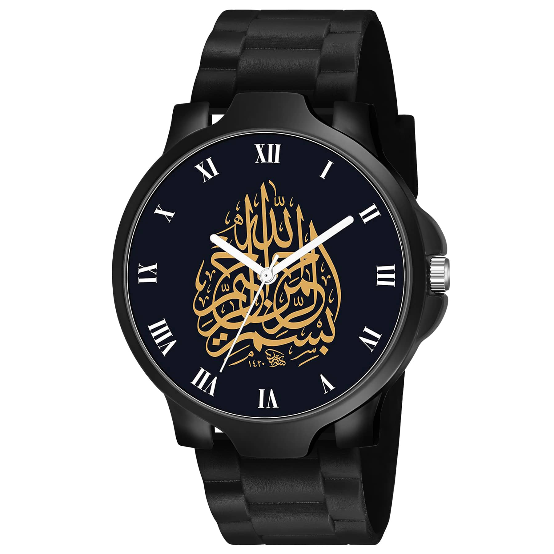 niyatifab Black Silicon Analog Men's Watch
