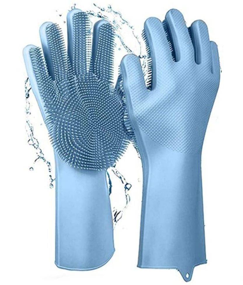 wagari Multicolor Silicone Medium Cleaning Glove Set ( Pack of 1 ) wagari Multicolor Silicone Medium Cleaning Glove Set ( Pack of 1 )